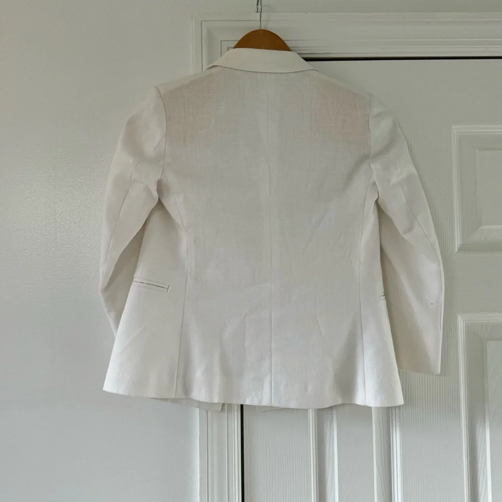 christian dior White Linen Blazer XS NO SZ TAG